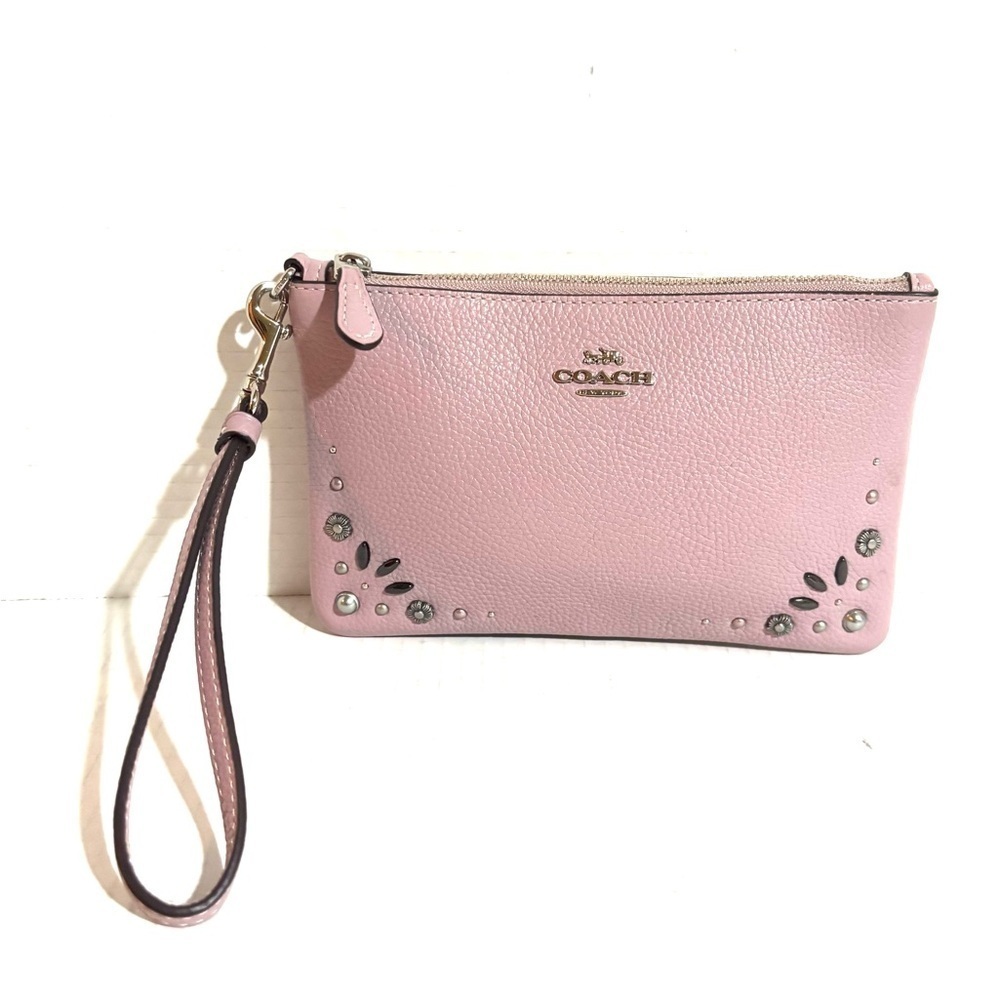Coach Pink Wristlet Bag